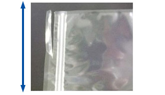 垂直方向使用示例:拉链袋